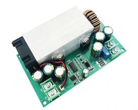 DC-DC 600W 25A Step Down Power Supply with Cooling Fan Buck Adjustable Voltage Converter Module 12-75V to 2.5-50V